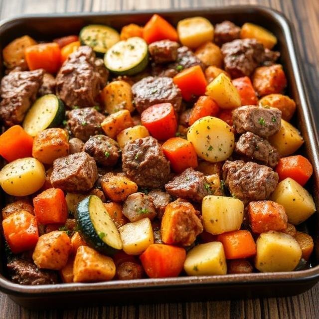 Tray Bake with Meat and Vegetables