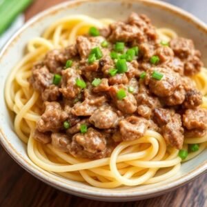 Ground Beef Stroganoff Noodles