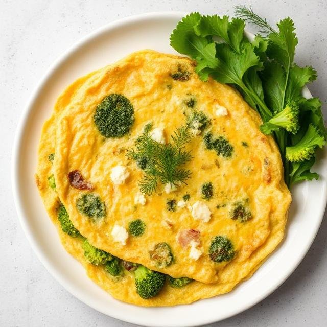 Broccoli and Feta Omelette