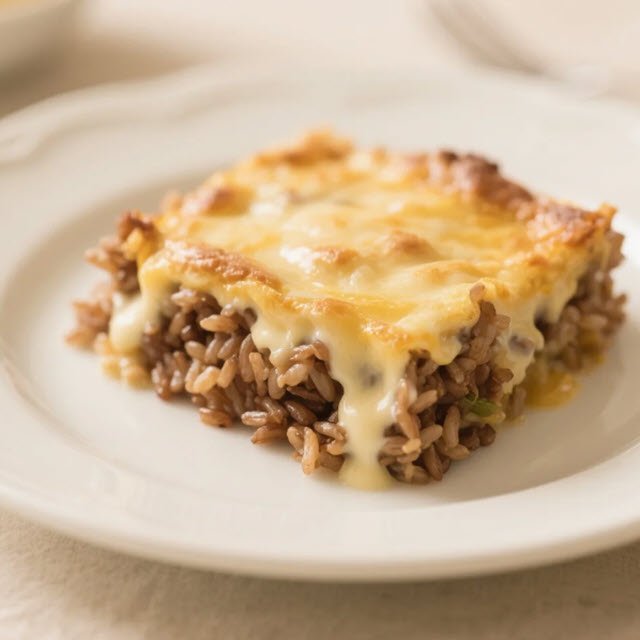 Brown Rice Bake with Béchamel