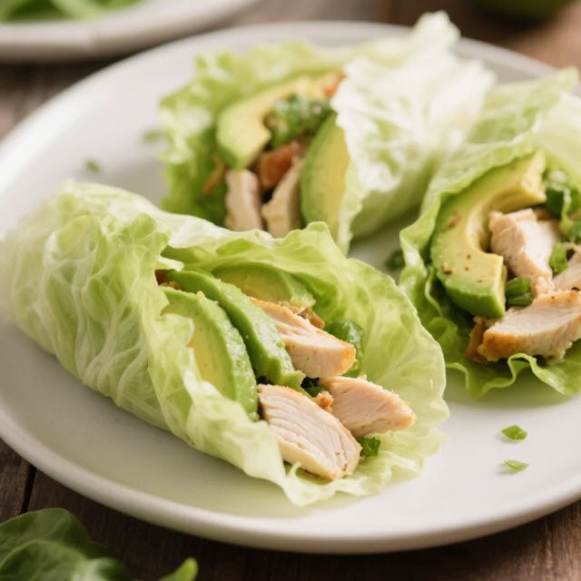 Chicken and Avocado Lettuce Wraps