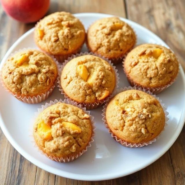Diet Peach Muffins