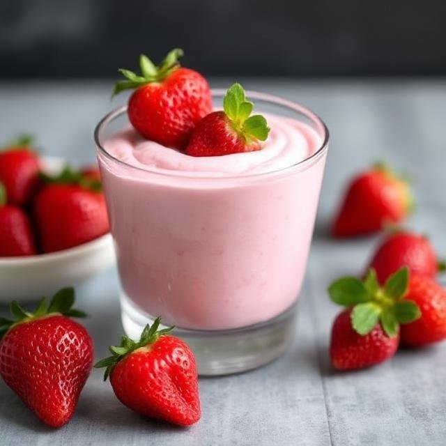 Diet Strawberry Yogurt Mousse