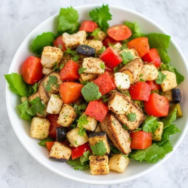Fattoush with Grilled Chicken