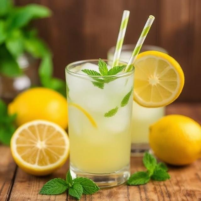 Iced Lemon Mint Juice