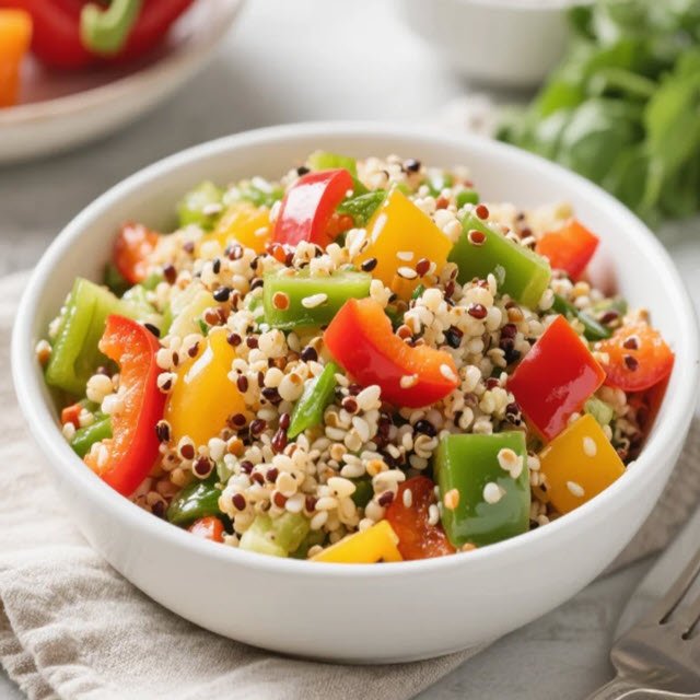 Quinoa Salad with Colorful Bell Peppers