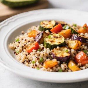 Quinoa with Roasted Vegetables for Diet
