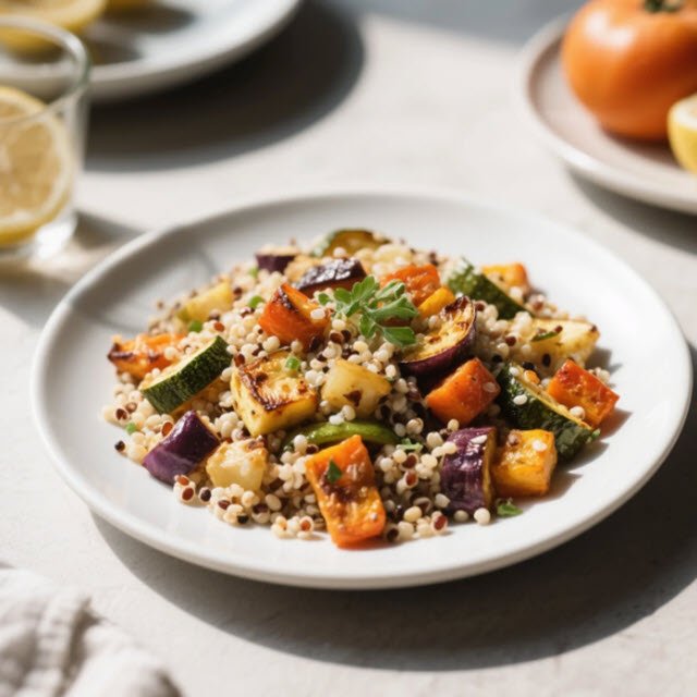 Quinoa with Roasted Vegetables for Diet