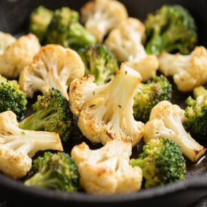 Roasted Cauliflower and Broccoli