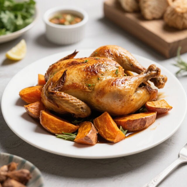 Roasted Chicken with Sweet Potato