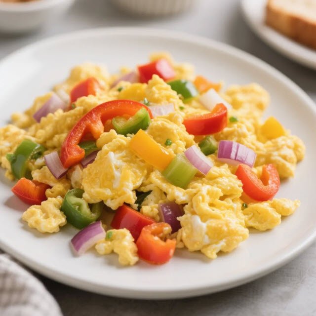 Scrambled Eggs with Veggies and Bell Peppers
