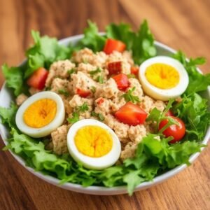 Tuna Salad with Boiled Eggs