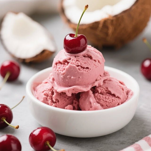 Vegan Cherry Ice Cream