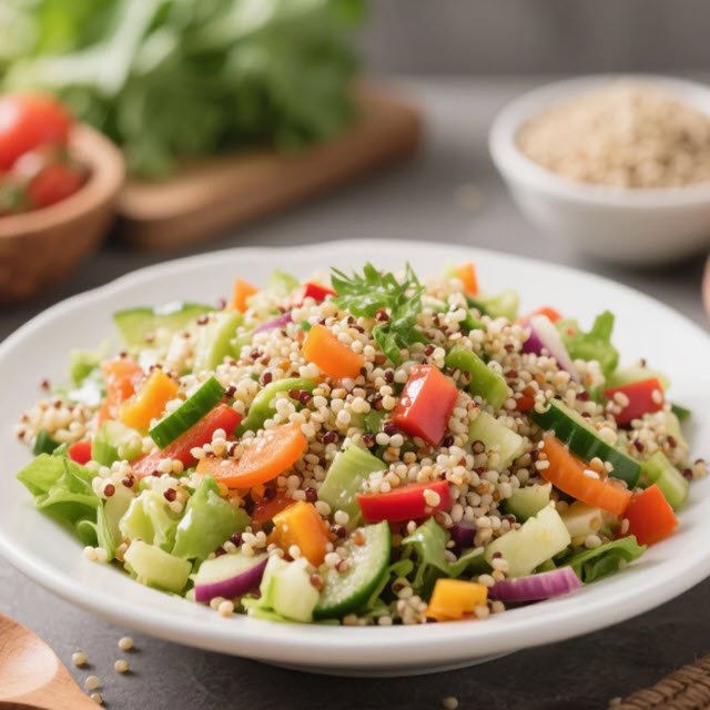 Vegetable Quinoa Salad for a Diet