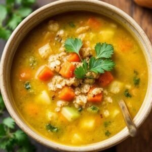 Vegetable and Oatmeal Soup