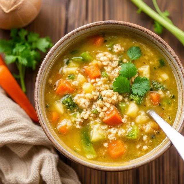 Vegetable and Oatmeal Soup